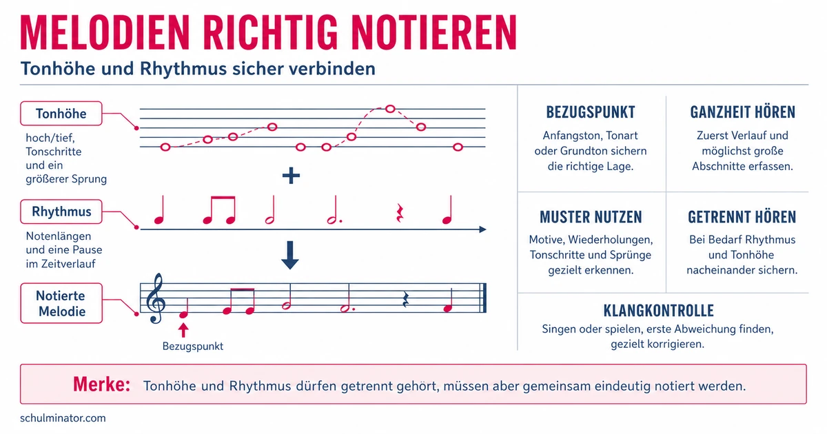 Melodiediktat: Melodien sicher hören und notieren
