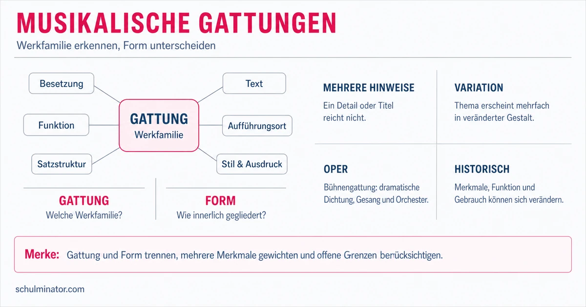 Musikalische Gattung: Merkmale und Abgrenzung