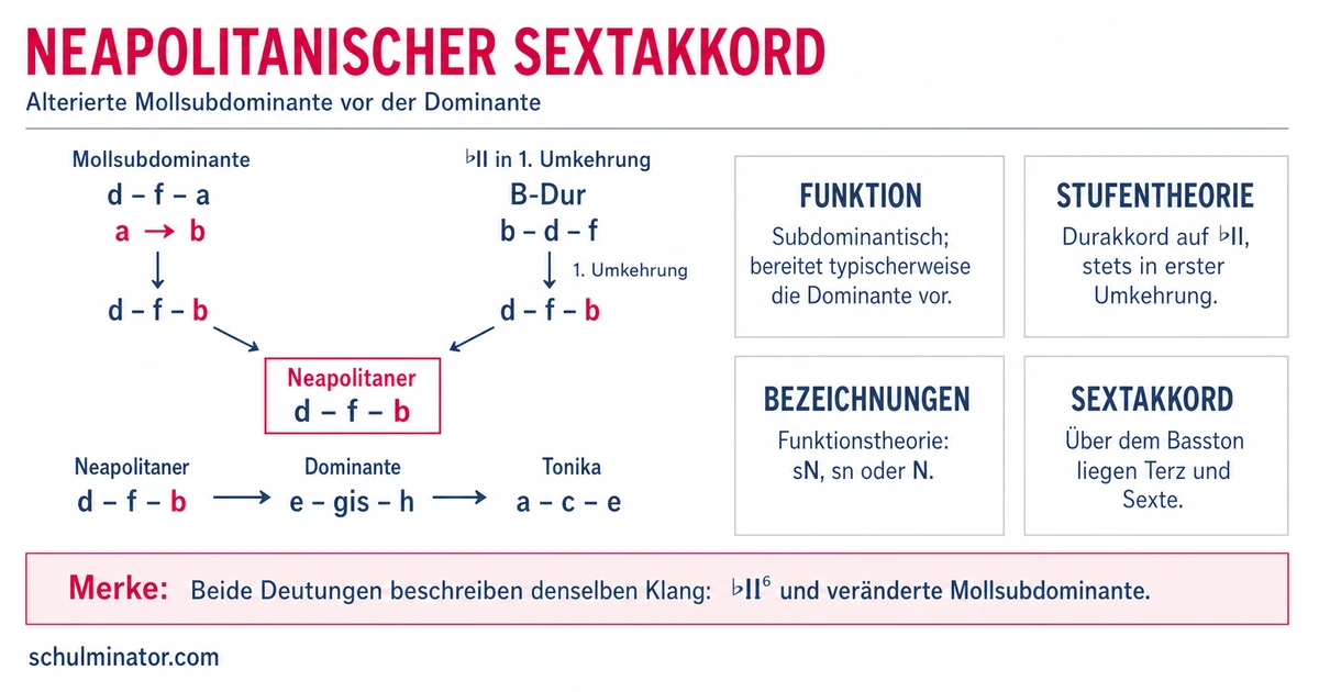 Neapolitanischer Sextakkord: Bildung und Analyse