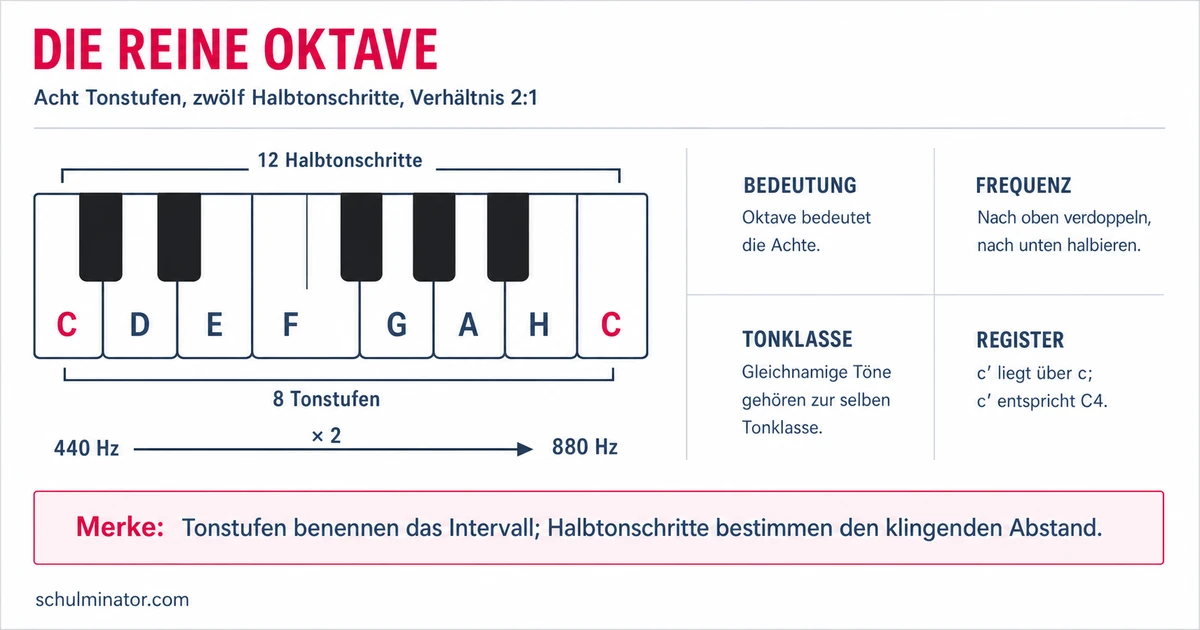 Oktave in der Musik: erkennen und berechnen