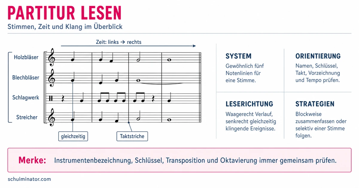 Partitur lesen: Stimmen und Einsätze erkennen