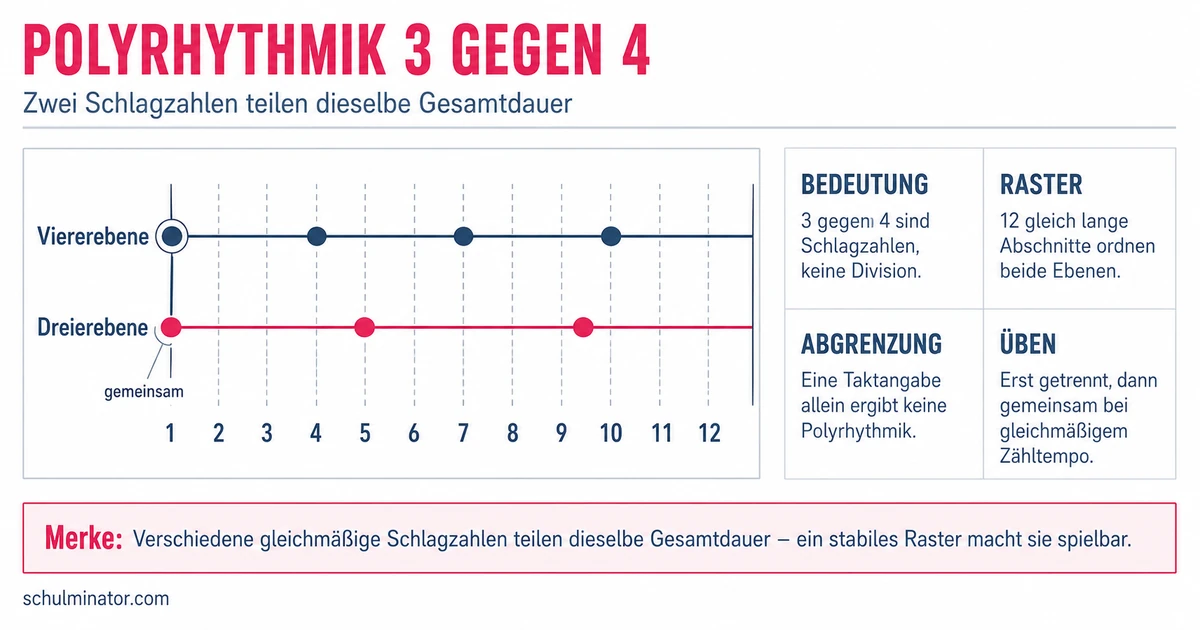 Polyrhythmik verstehen: 2 gegen 3 und 3 gegen 4