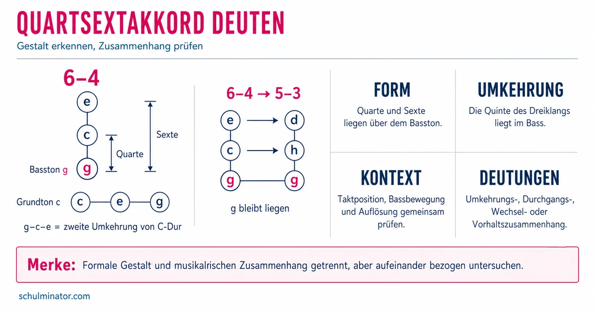 Quartsextakkord erkennen und richtig deuten