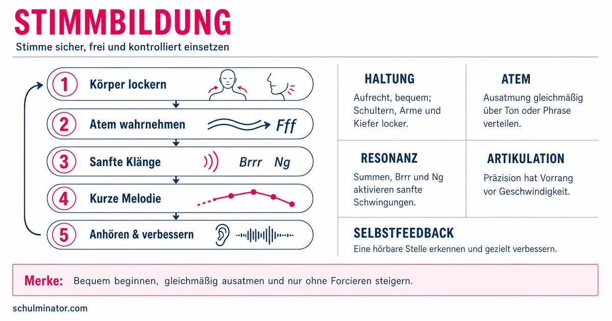 Stimmbildung: Stimme sicher aufwärmen und einsetzen