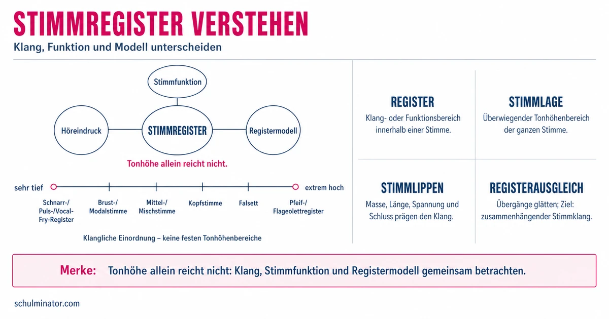 Stimmregister: Bruststimme, Kopfstimme und Mix