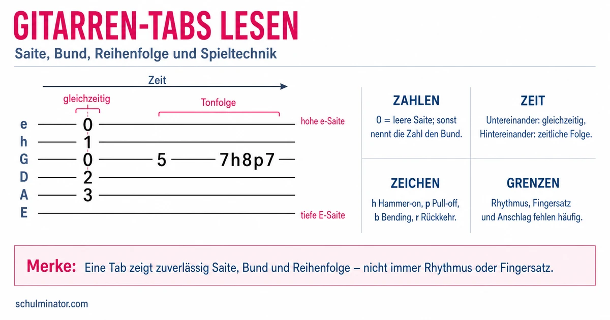 Gitarren-Tabulatur lesen: Tabs einfach erklärt
