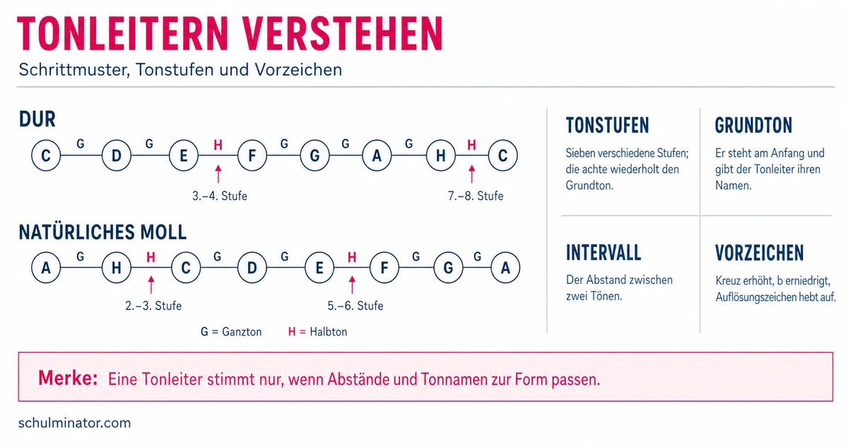 Tonleiter: Dur, Moll und Vorzeichen verstehen