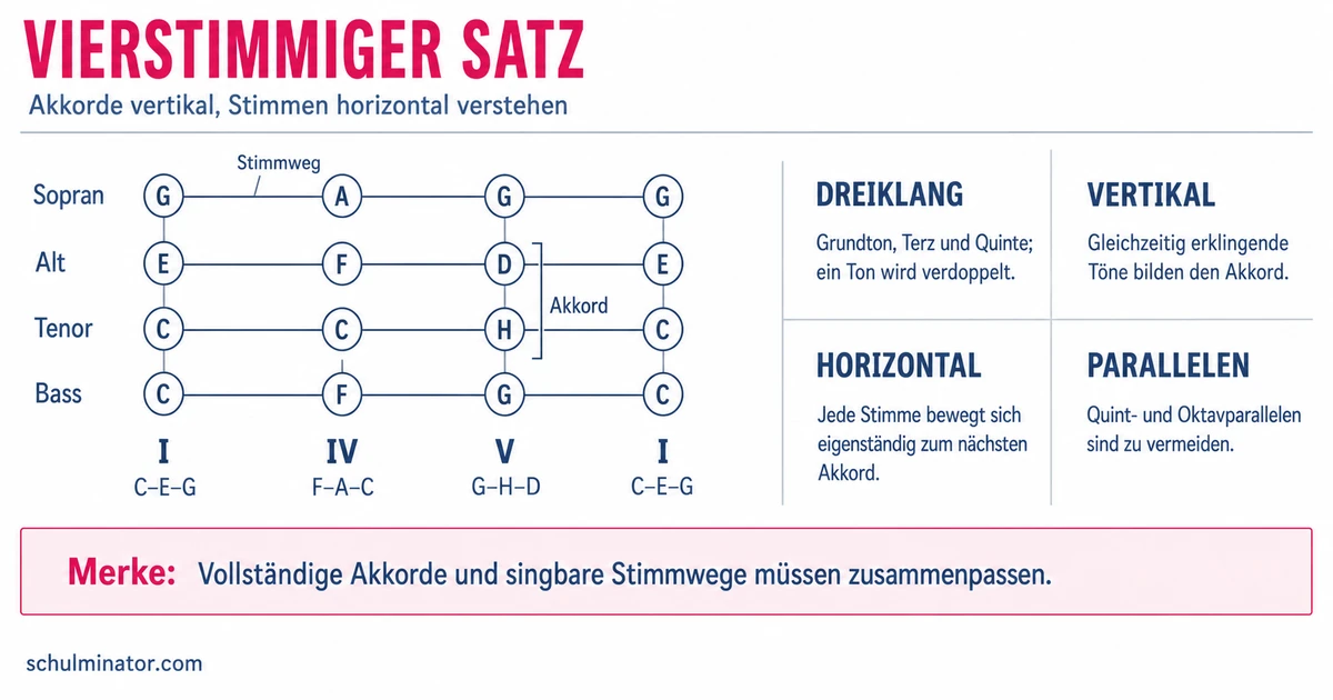 Vierstimmiger Satz: Stimmen sicher führen