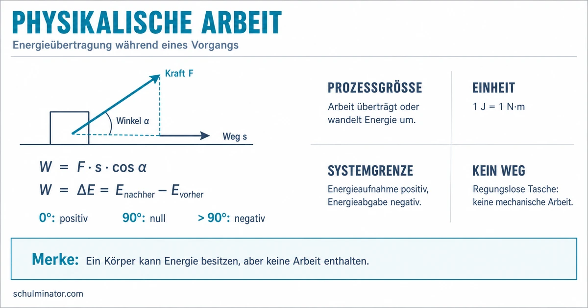 Physikalische Arbeit: Formeln und Beispiele