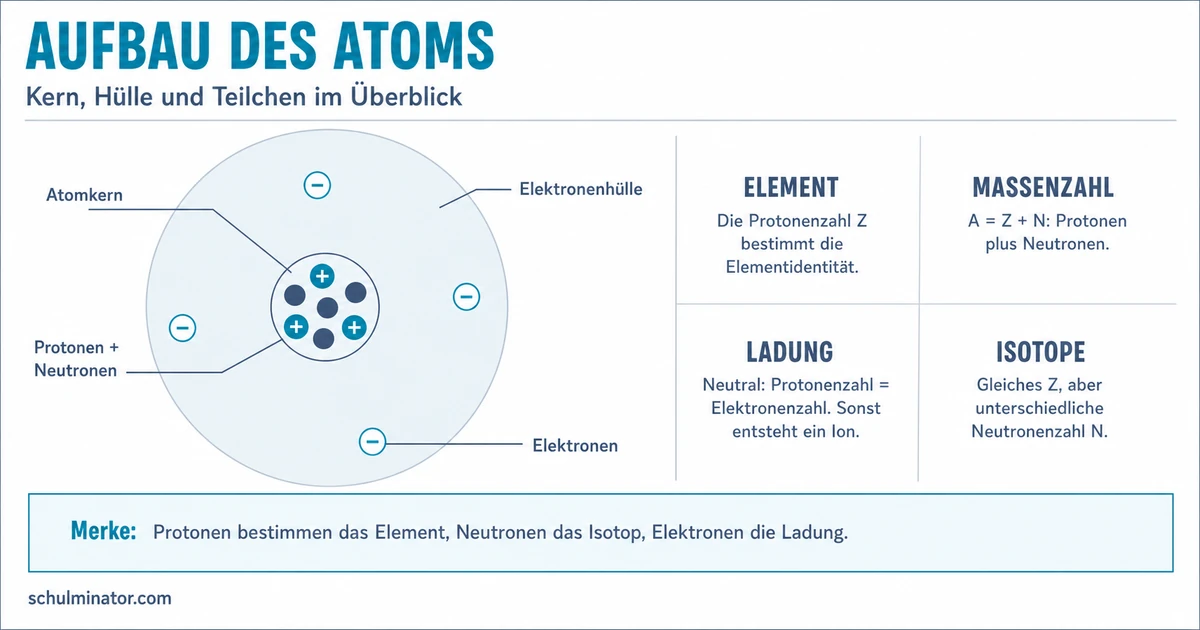 Atomaufbau: Kern, Hülle und Modelle erklärt