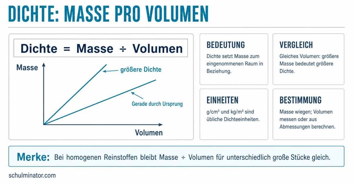 Dichte verstehen, messen und berechnen