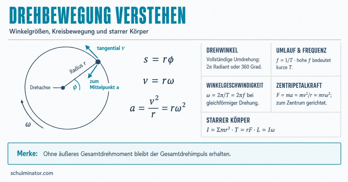 Drehbewegung: Größen, Kräfte und Drehimpuls