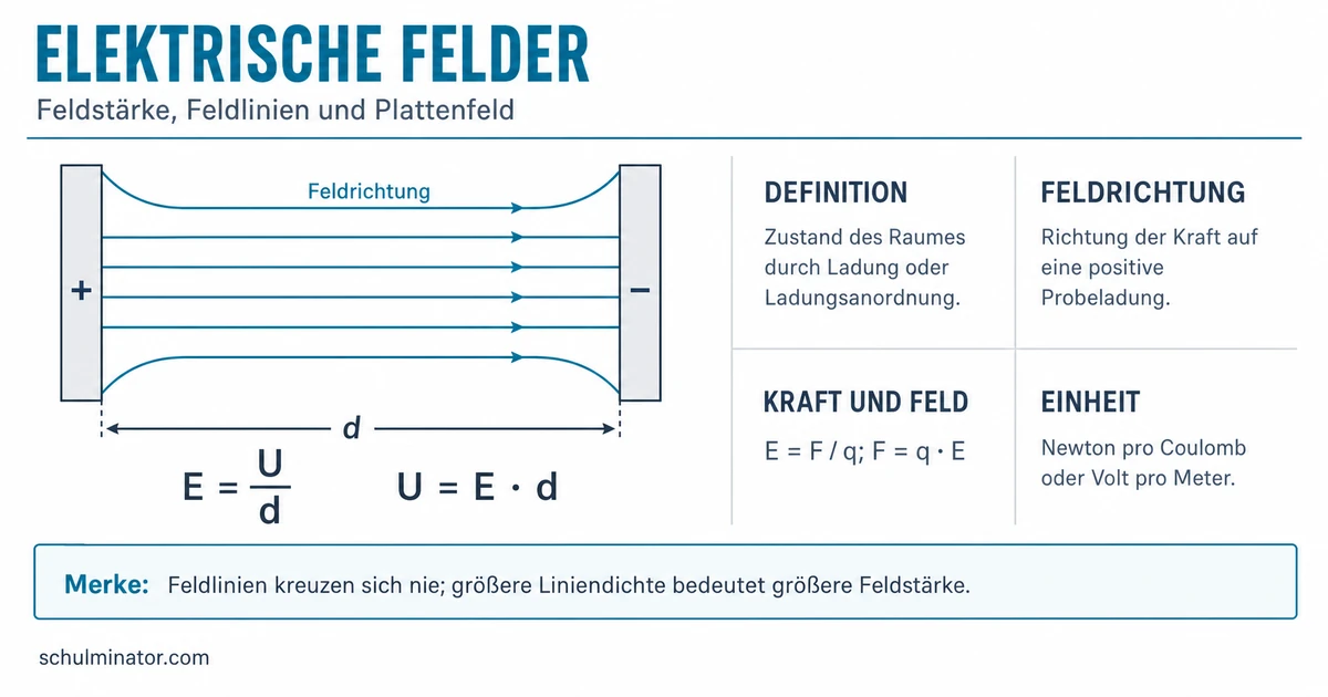 Elektrisches Feld: Feldstärke und Feldlinien