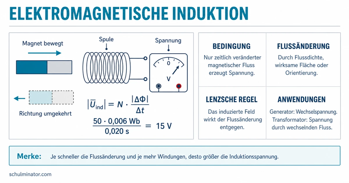 Elektromagnetische Induktion einfach erklärt