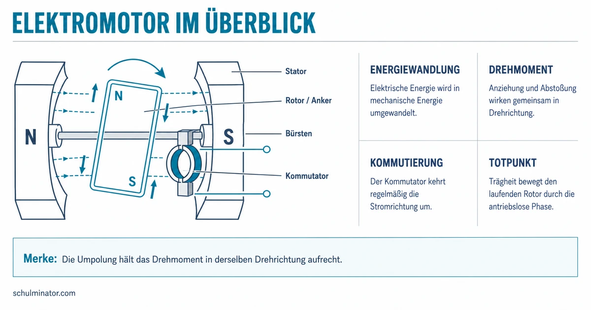 Elektromotor: Aufbau und Funktion einfach erklärt