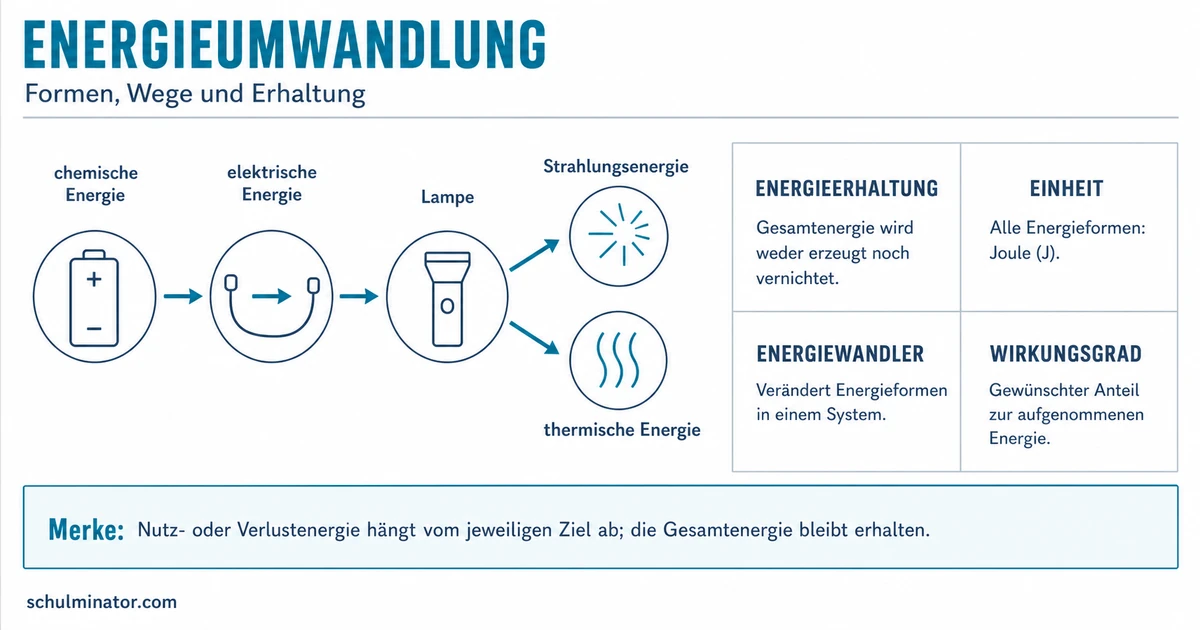 Energieformen und Energieumwandlung einfach erklärt