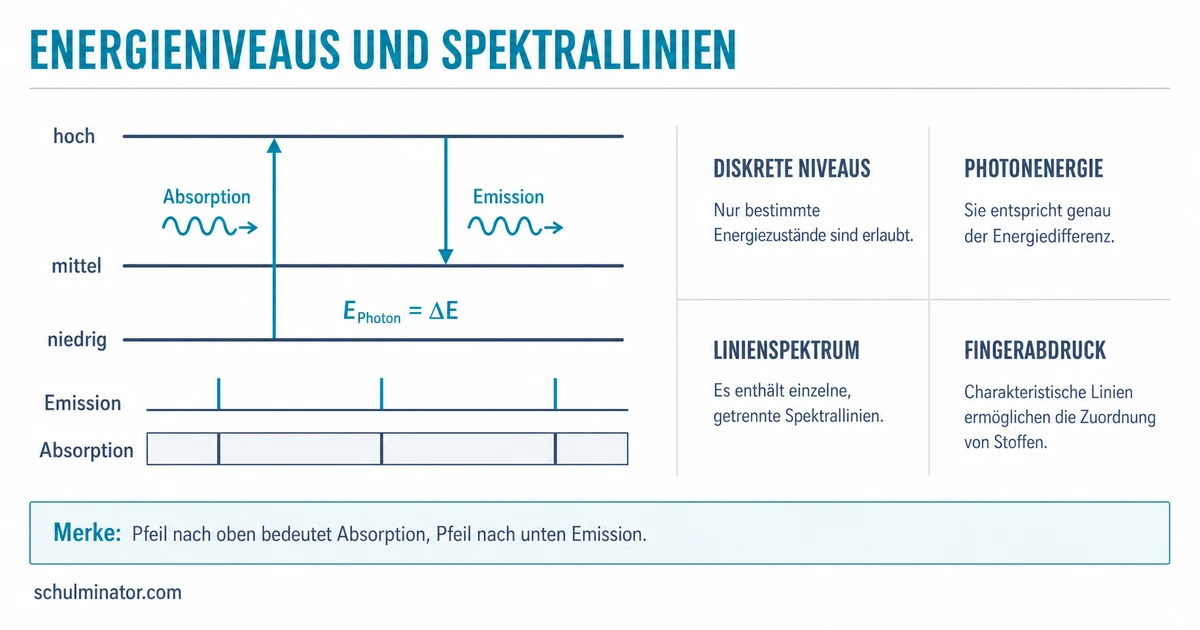 Energieniveaus und Linienspektren einfach erklärt