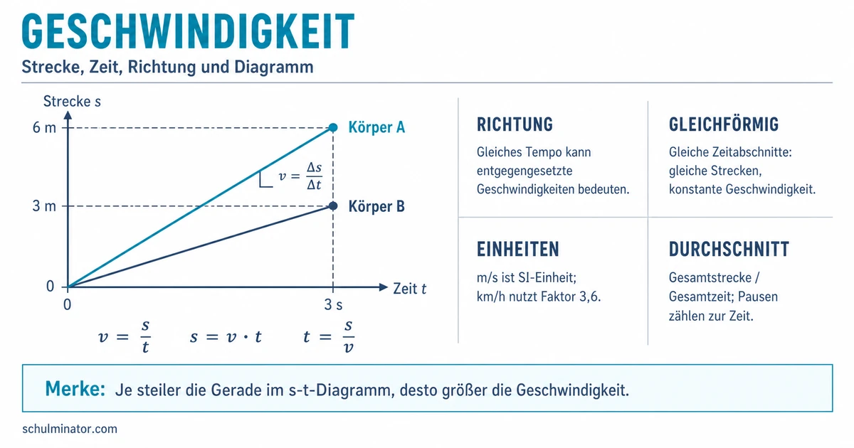 Geschwindigkeit berechnen und verstehen