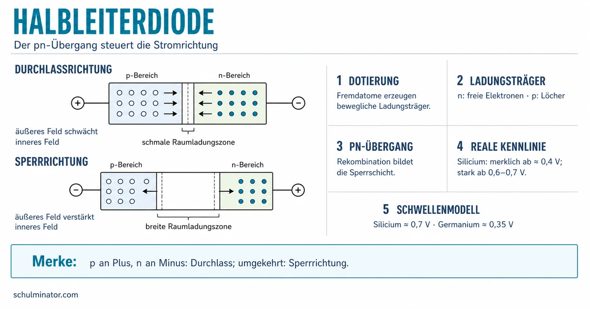 Halbleiterdiode: Aufbau und Funktion erklärt