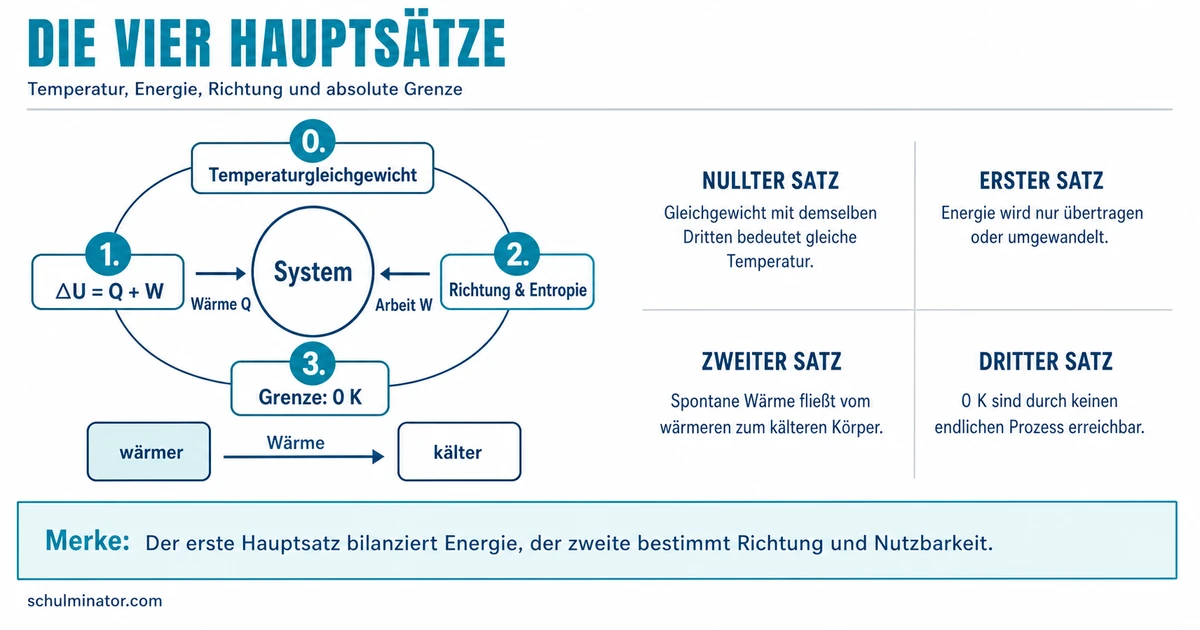 Hauptsätze der Thermodynamik einfach erklärt