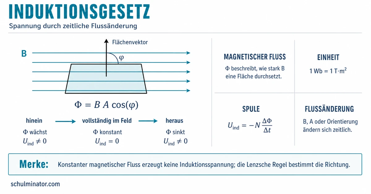 Induktionsgesetz: Flussänderung berechnen
