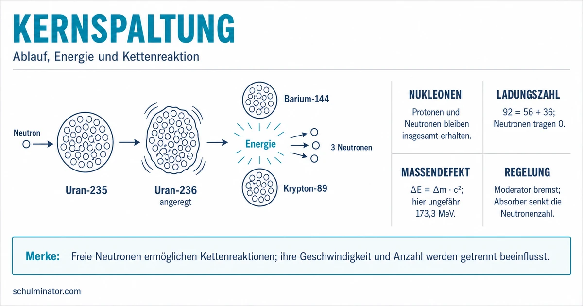 Kernspaltung: Ablauf, Energie und Kettenreaktion