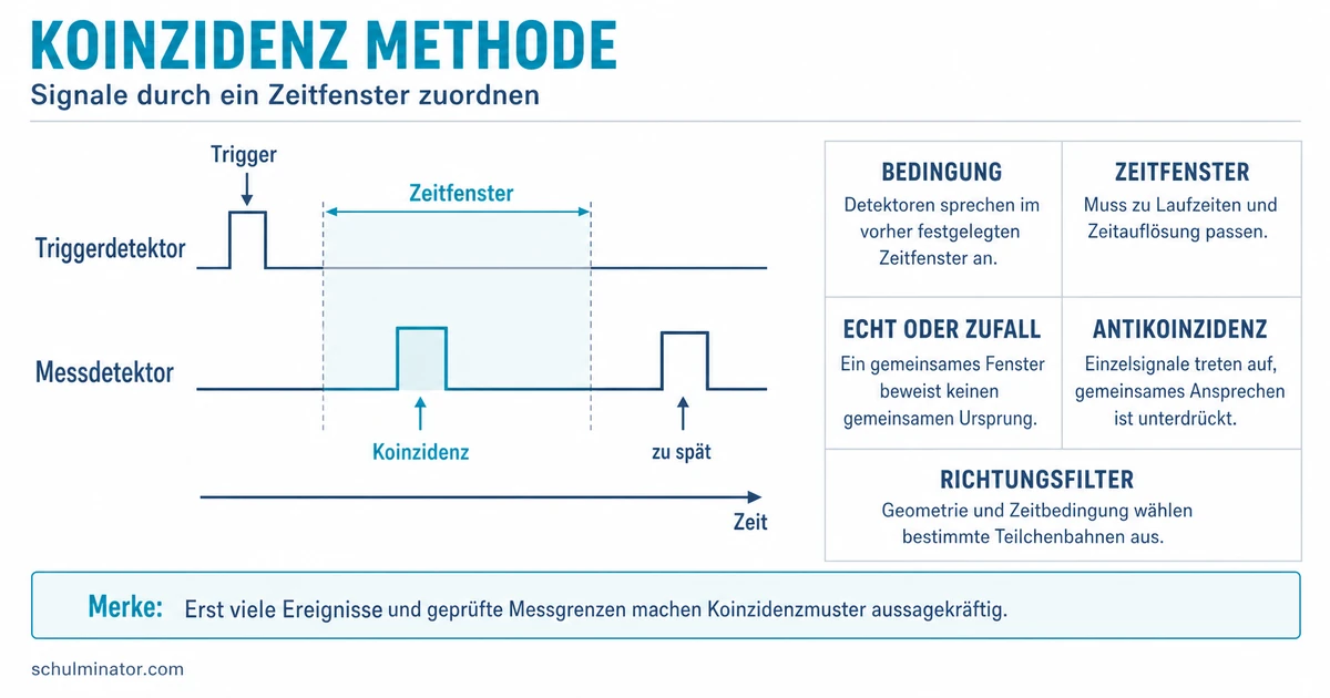 Koinzidenzmethode: Signale zeitlich zuordnen