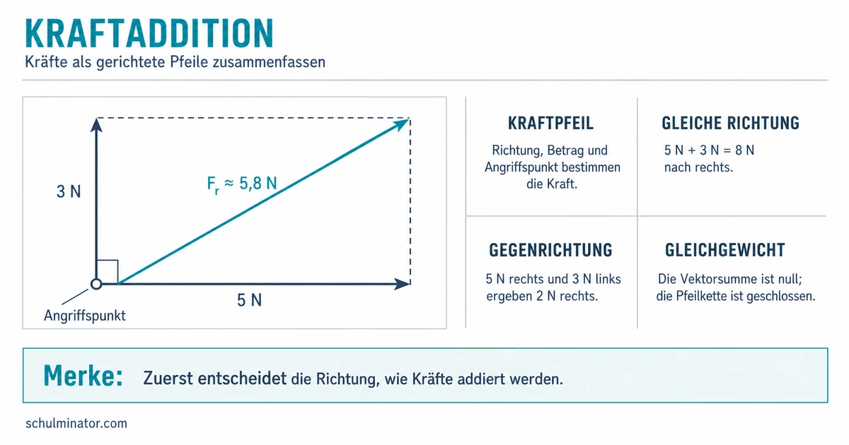 Kräfteaddition: Resultierende einfach bestimmen