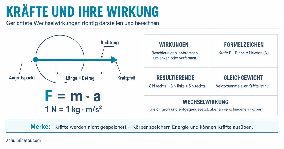 Kraft in der Physik: Wirkung, Pfeile und Berechnung