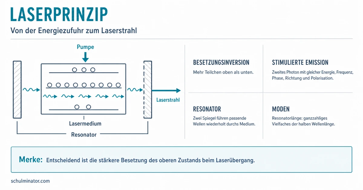 Laser: Aufbau und stimulierte Emission