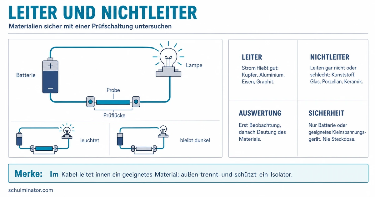 Leiter und Nichtleiter sicher unterscheiden