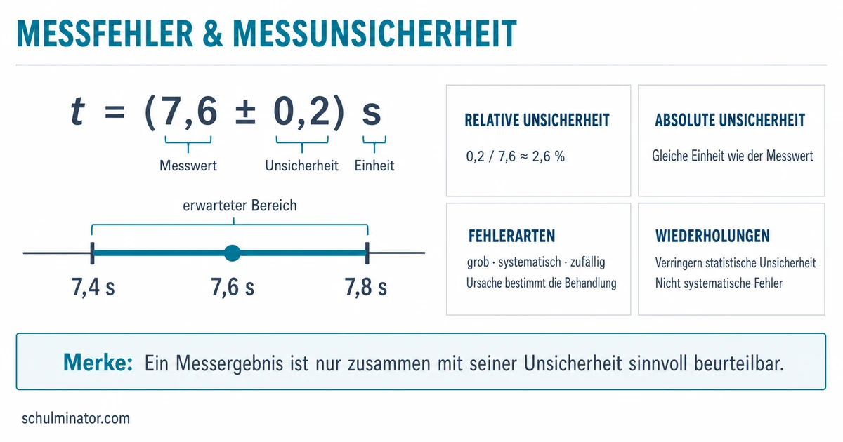 Messfehler erkennen und Messwerte richtig angeben