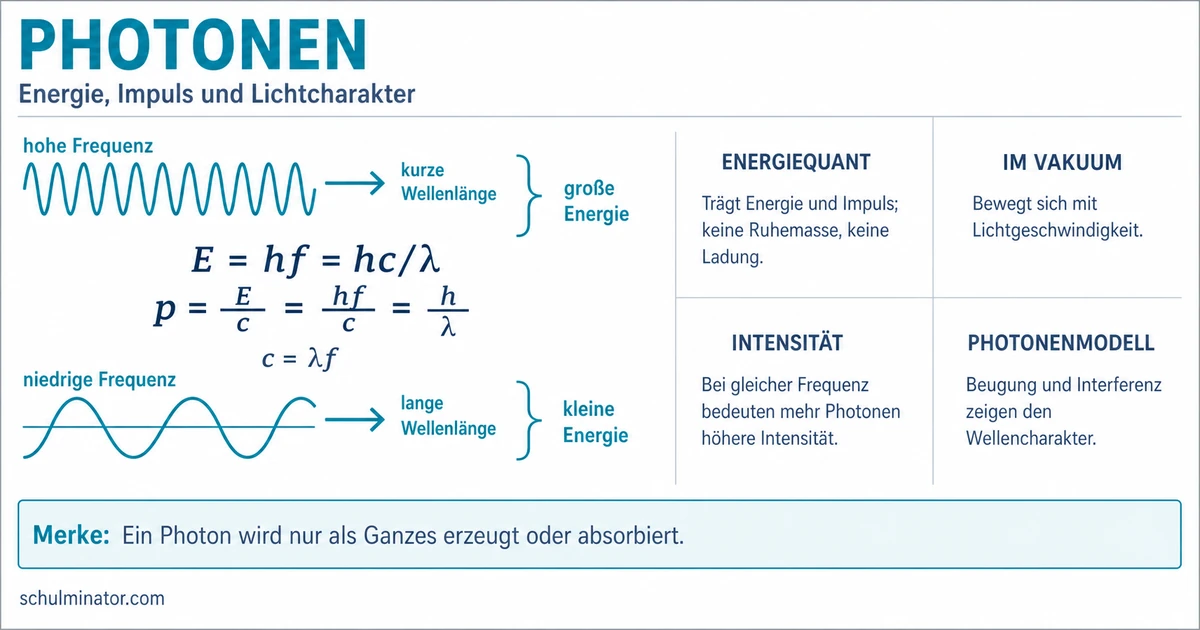 Photonen: Energie, Impuls und Quantenmodell