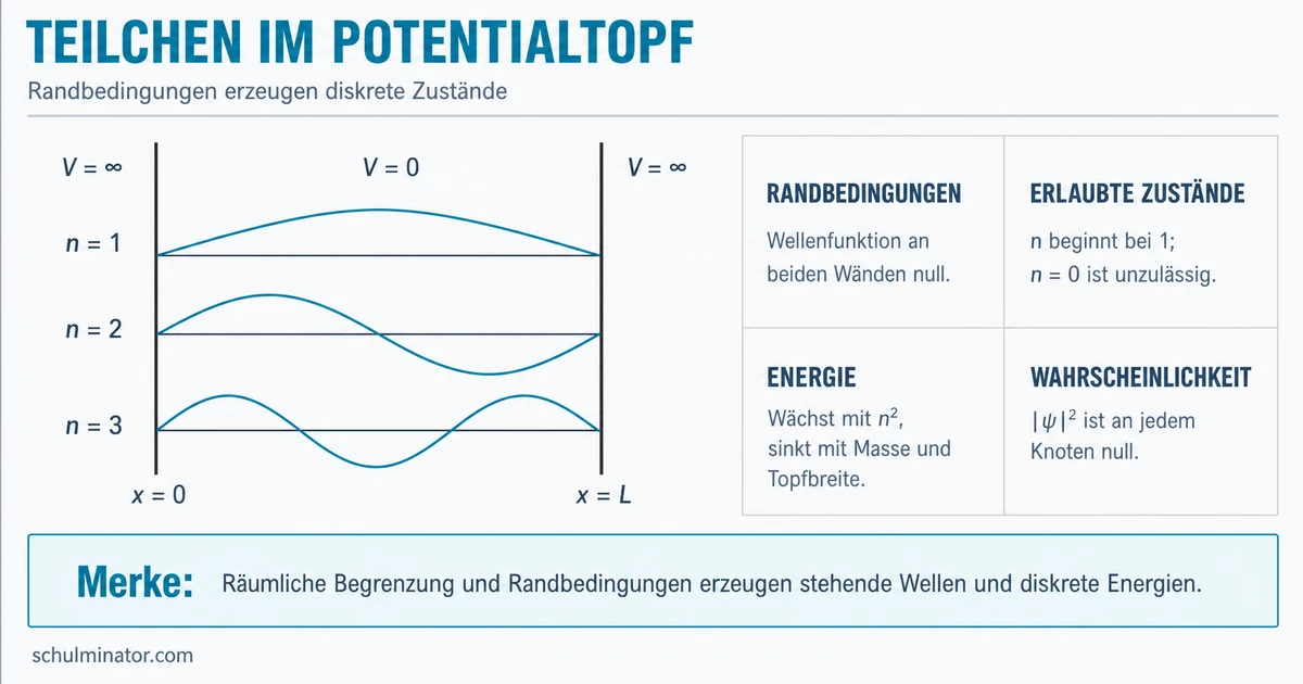 Potentialtopfmodell: Quantisierung verstehen