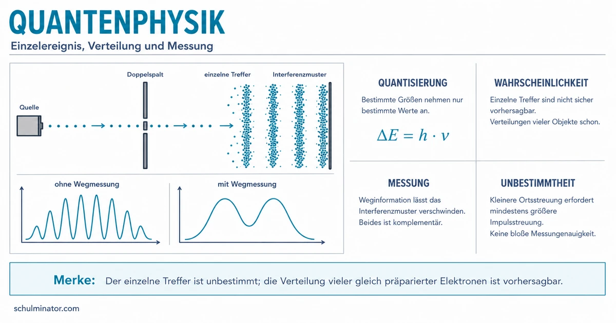 Quantenphysik: Doppelspalt, Messung und Zufall