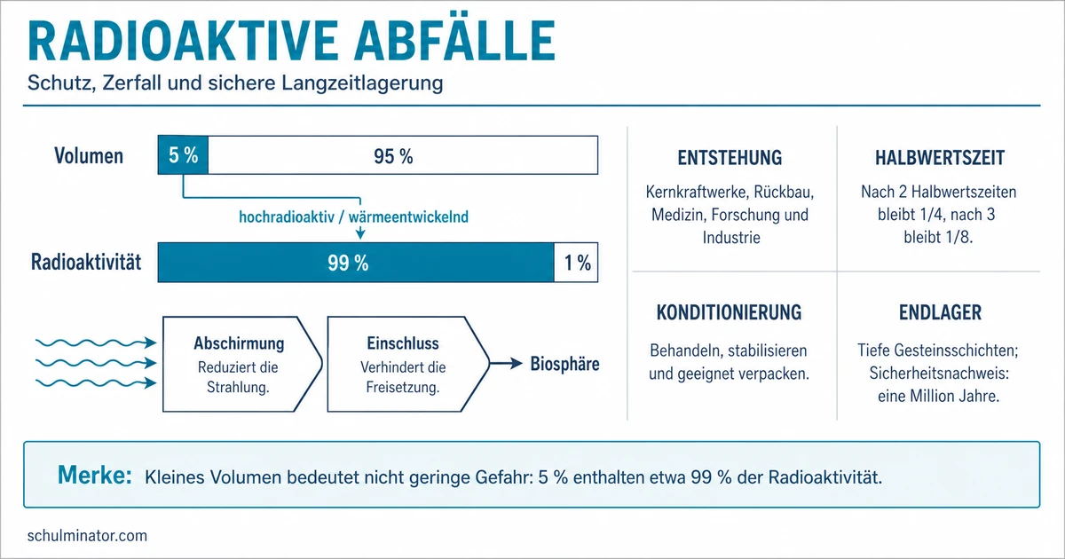 Radioaktive Abfälle: Gefahren und Endlagerung