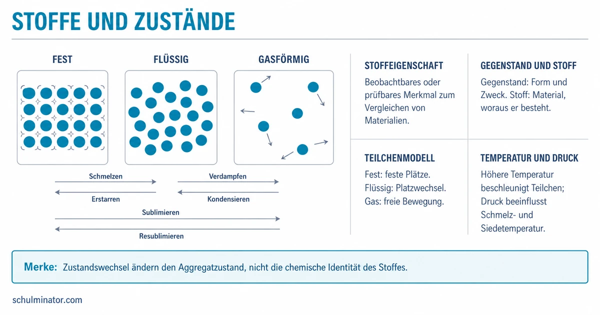 Stoffeigenschaften und Aggregatzustände erklärt