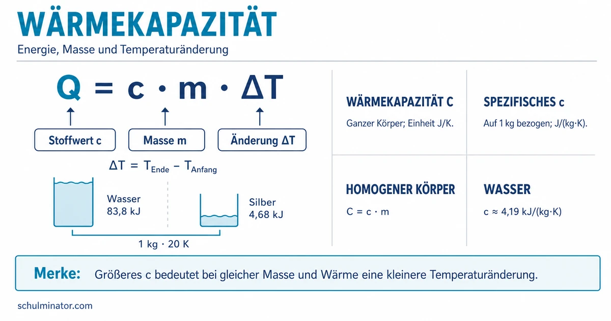Wärmekapazität einfach erklärt und berechnet