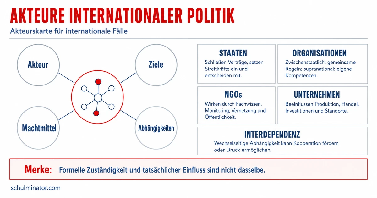 Akteure der internationalen Politik analysieren