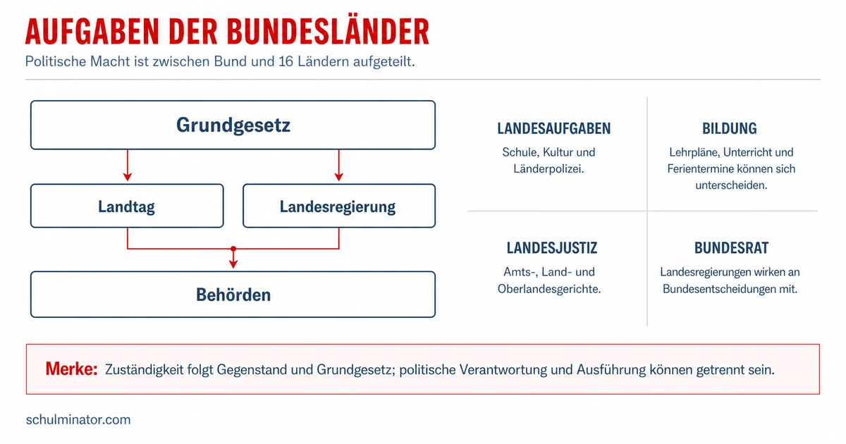 Aufgaben der Bundesländer einfach erklärt