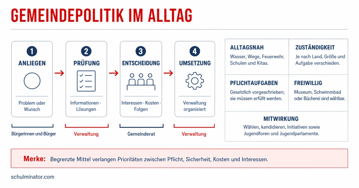 Aufgaben der Gemeinde einfach erklärt