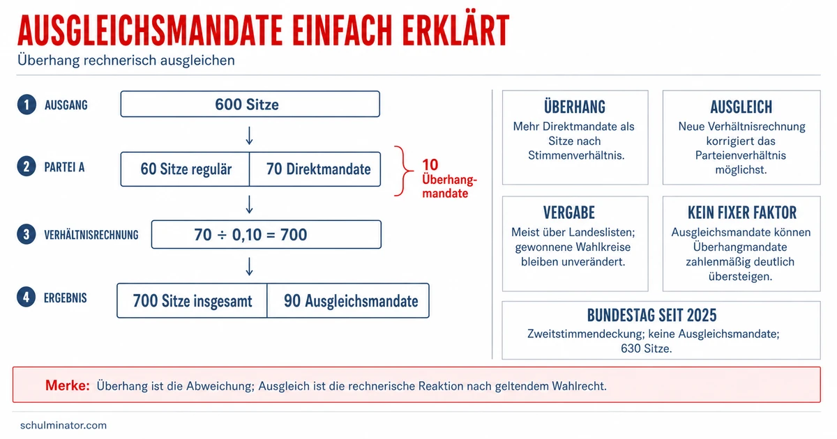 Ausgleichsmandat einfach erklärt und berechnet