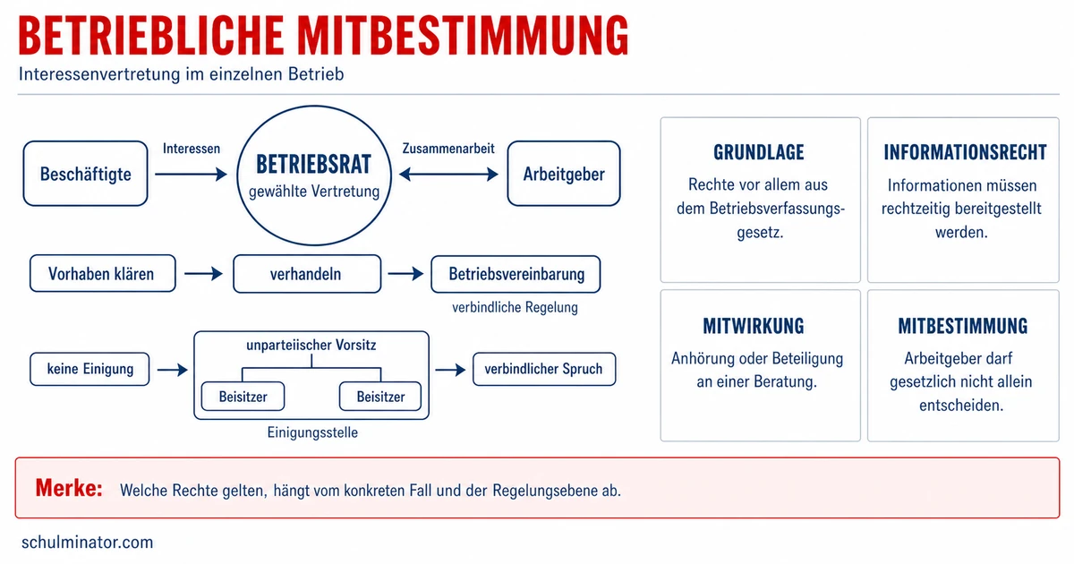 Betriebliche Mitbestimmung einfach erklärt