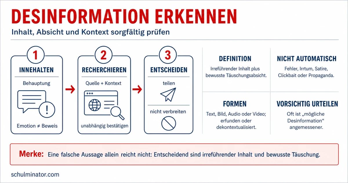 Desinformation erkennen und sicher prüfen