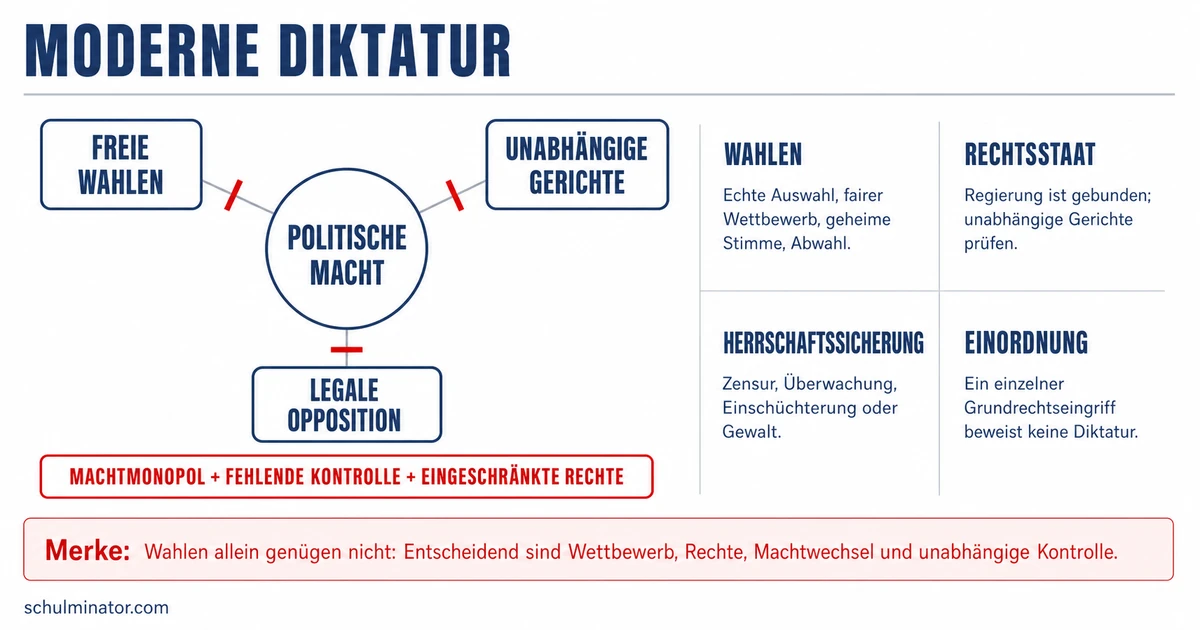 Diktatur erkennen: Merkmale und Unterschiede