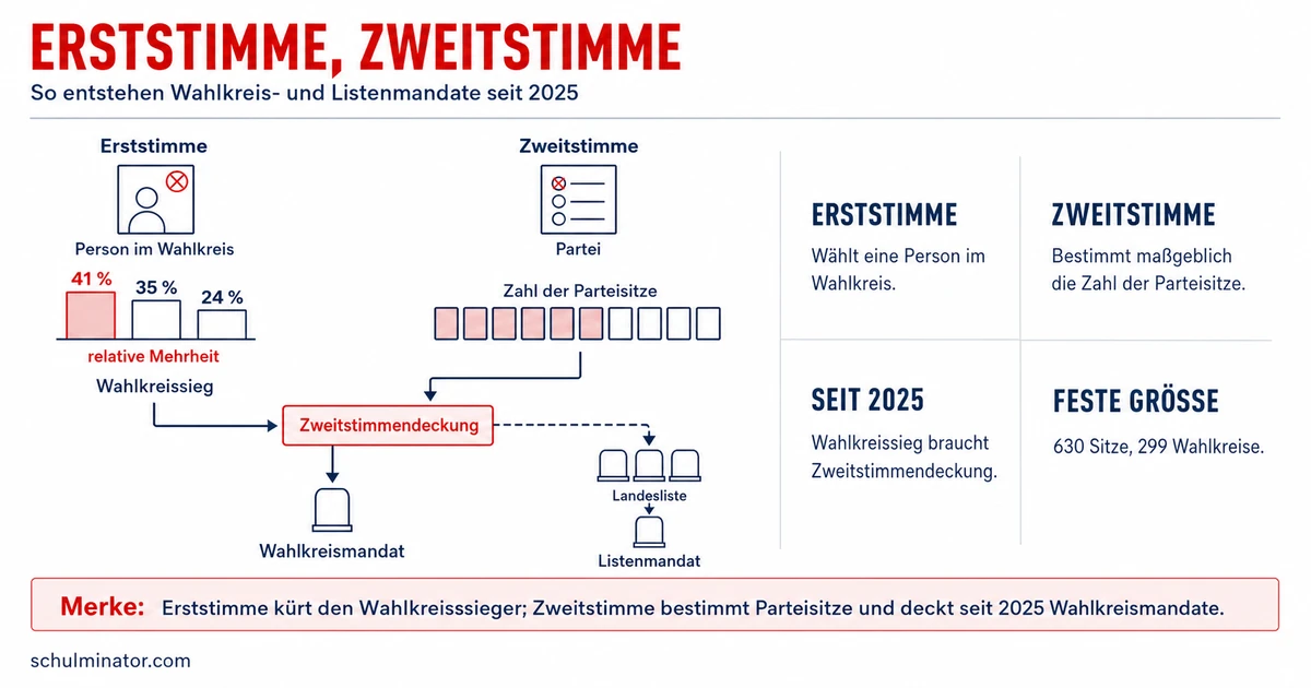 Direktmandat: Erststimme und neues Wahlrecht