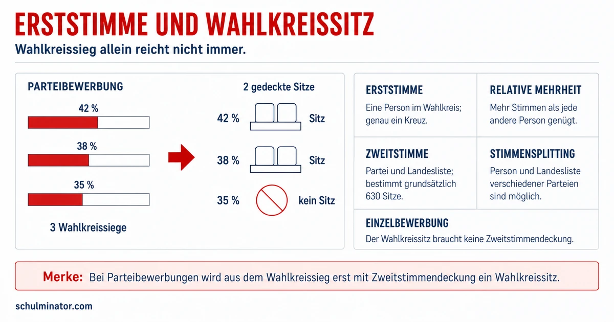 Erststimme bei der Bundestagswahl einfach erklärt