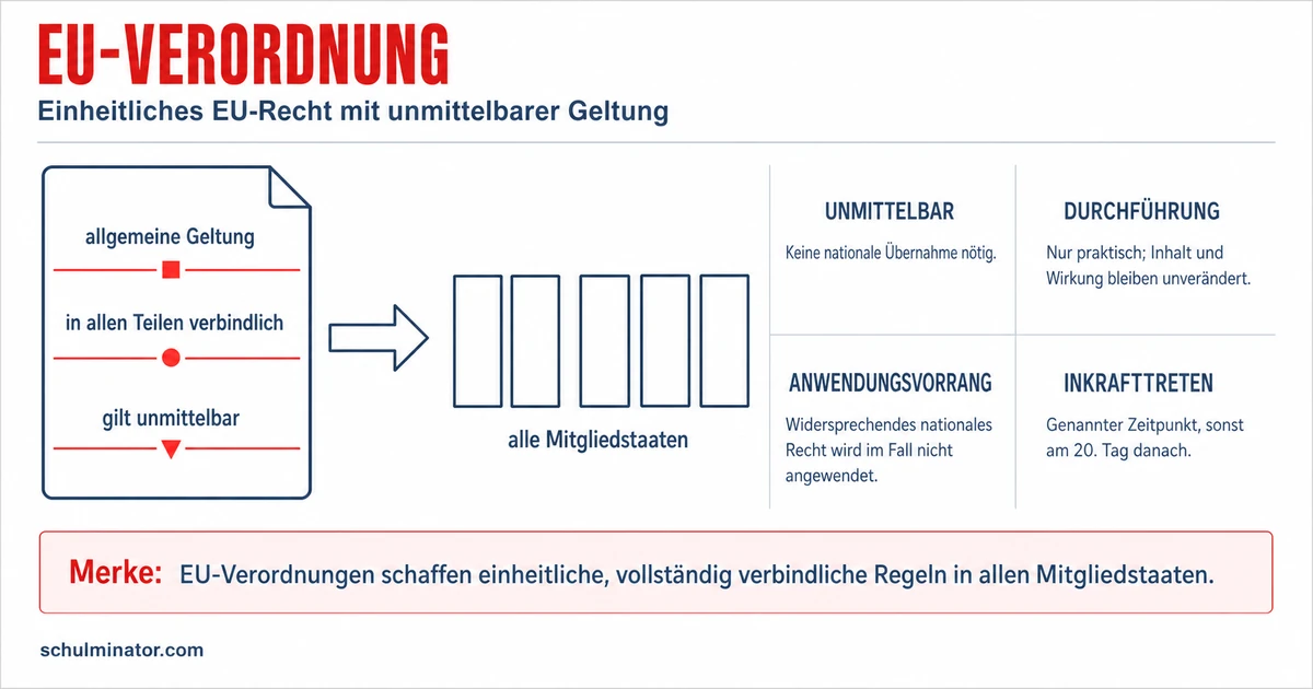 EU-Verordnung: Wirkung und Unterschiede erklärt