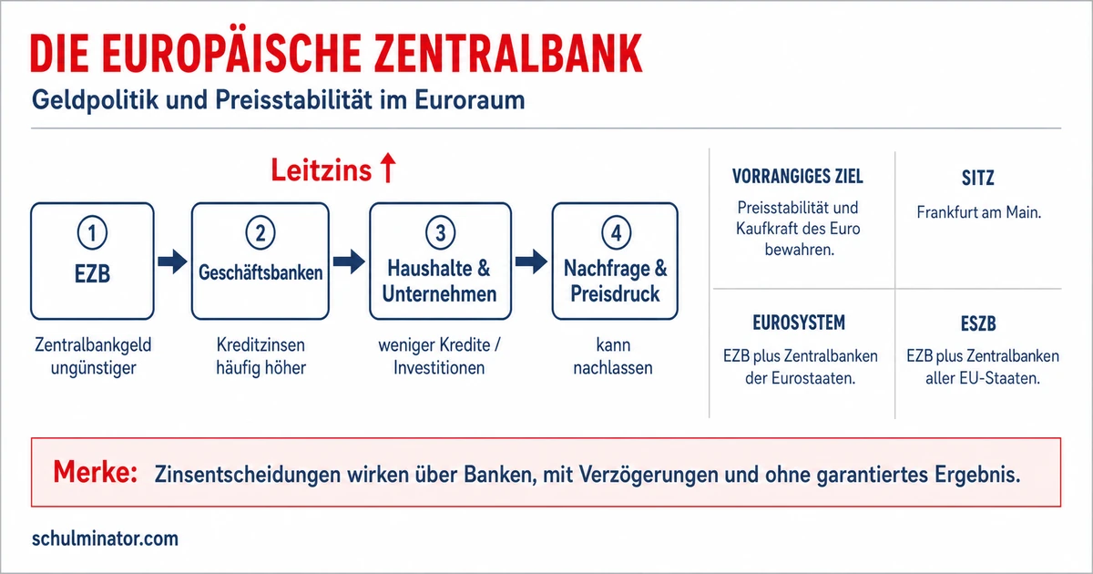 Europäische Zentralbank: Aufgaben und Geldpolitik
