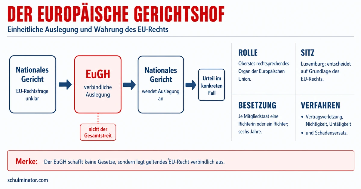 Europäischer Gerichtshof: Aufgaben einfach erklärt